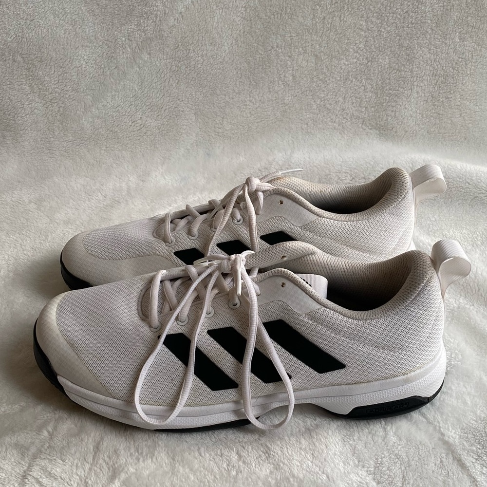 Adidas Men's Game Spec Tennis Shoes Sneakers White w/ Black Accents Size 10